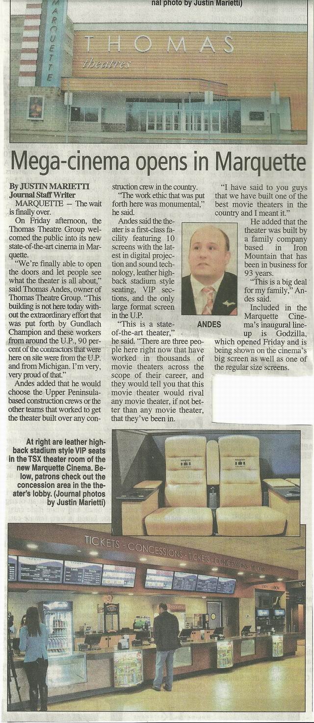 Thomas Theaters - Article From Paul Petoskey (newer photo)